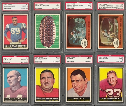 1961 Topps Football PSA-Graded Collection (74)